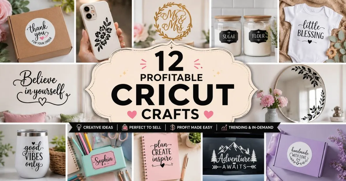 12 Simple Cricut Crafts You Can Make and Sell Fast