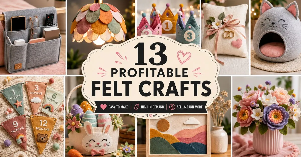 13 Creative Felt Crafts to Make and Sell for Profit