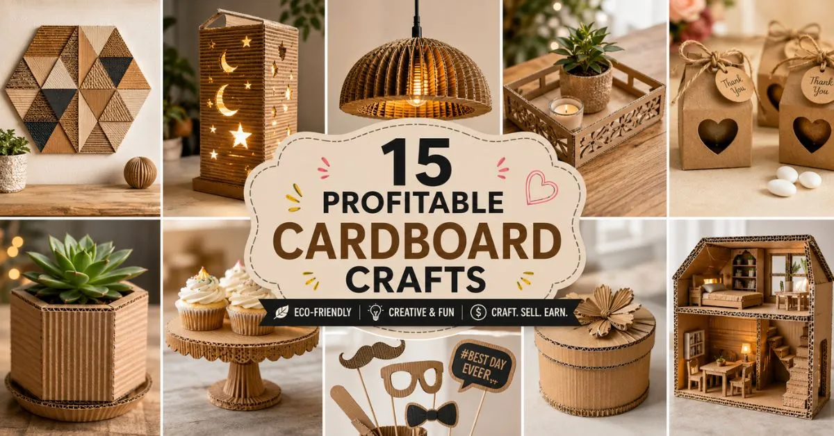 15 Profitable Cardboard Crafts You Can Make and Sell