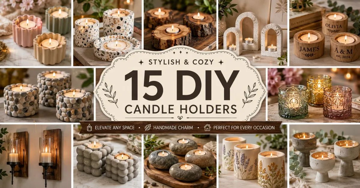 15 DIY Candle Holder Ideas You Can Make and Sell