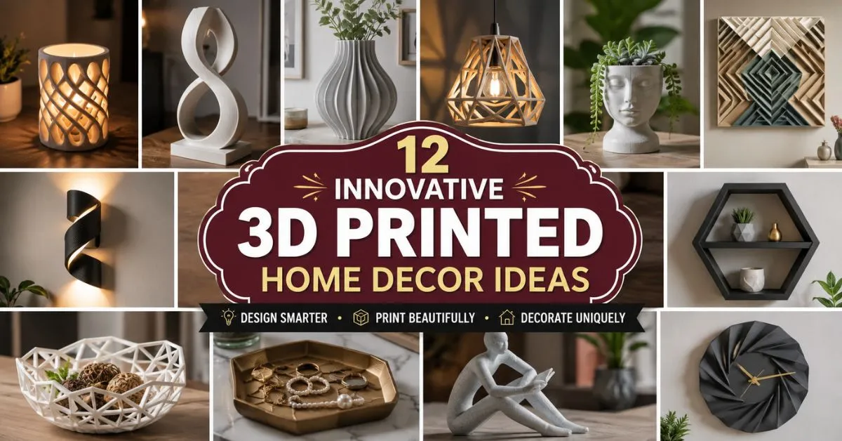 12 Stunning 3D Printed Home Decor Ideas You Can Make and Sell