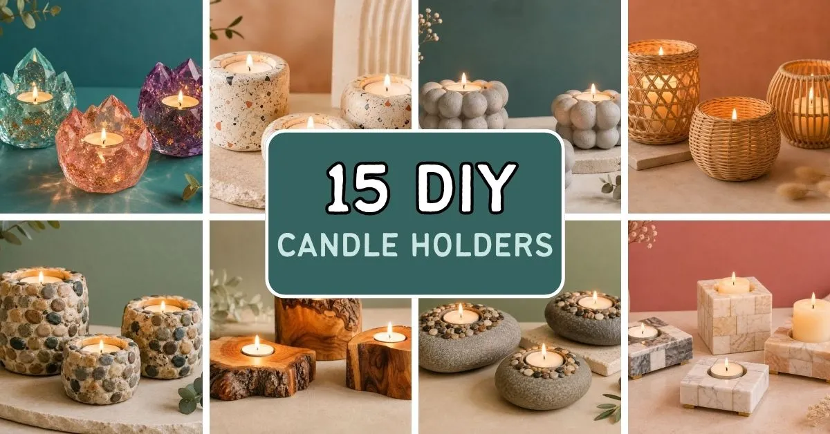 15 DIY Candle Holder Ideas You Can Make and Sell
