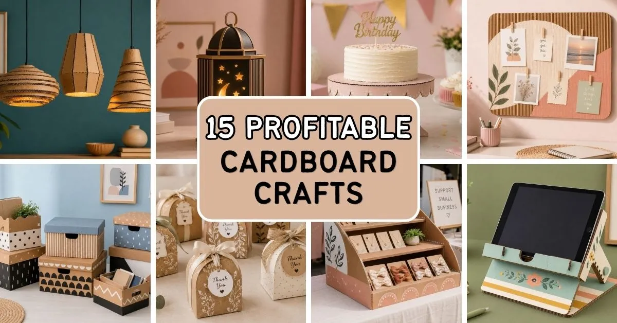 15 Profitable Cardboard Crafts You Can Make and Sell