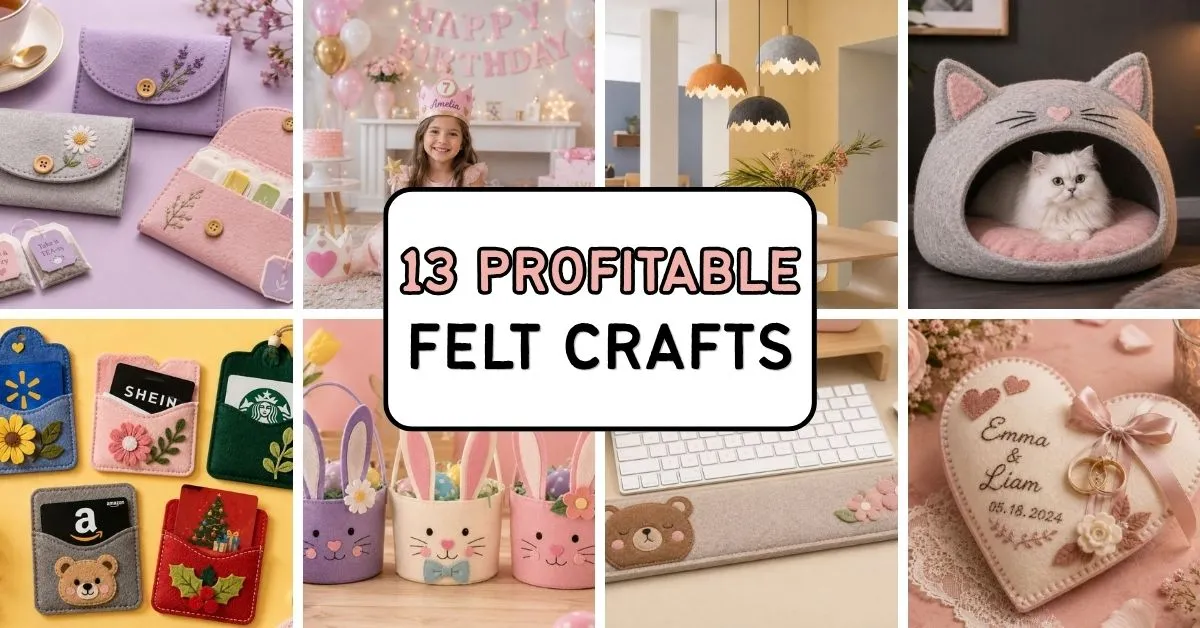 13 Creative Felt Crafts to Make and Sell for Profit