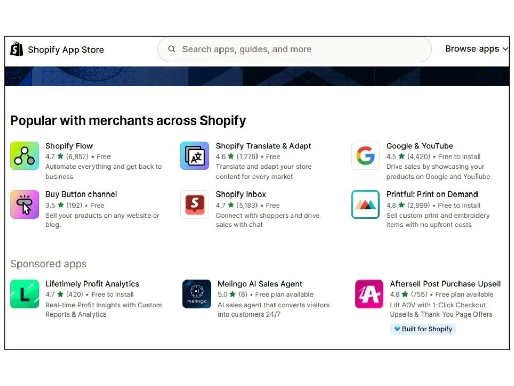 Install Essential Shopify Apps