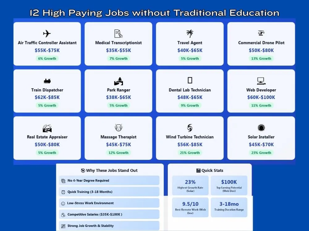 12 High Paying Jobs without Traditional Education