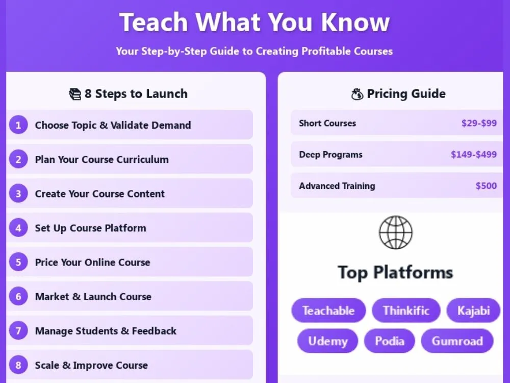 A complete guide to creating & selling profitable courses