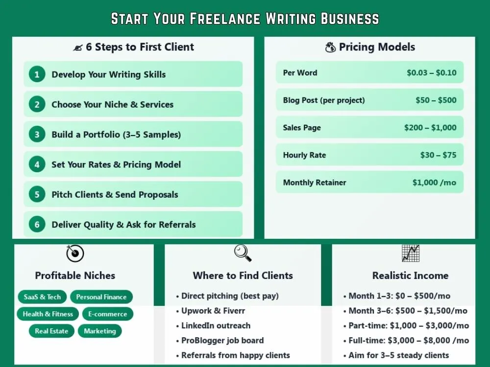 A complete guide to starting your freelance writing business