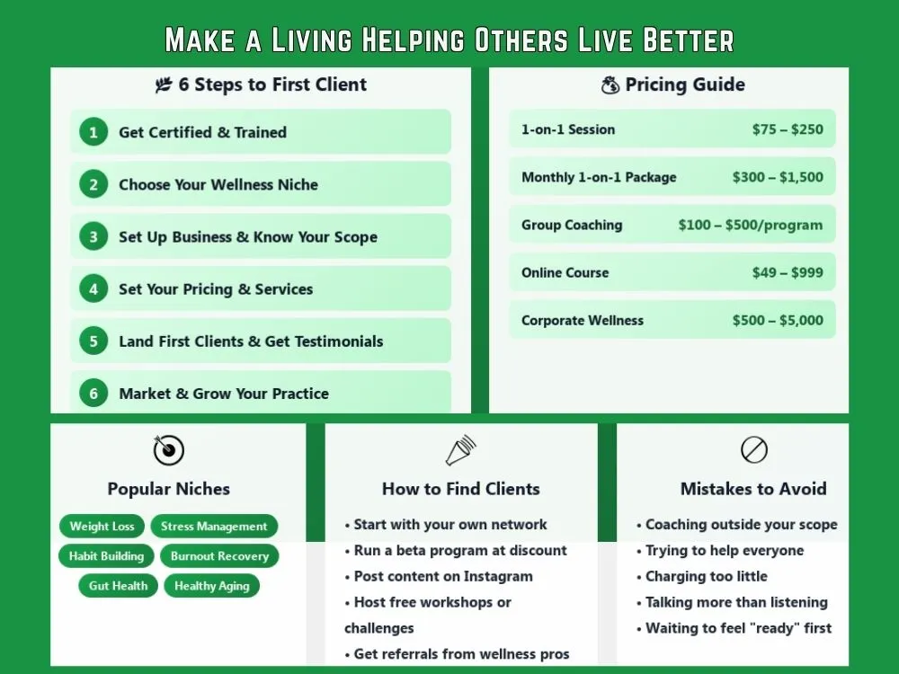 A complete guide to become a health coach and make a living