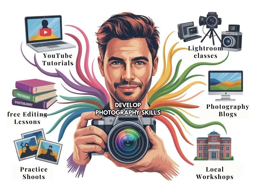 This image shows how to develop your photography skills