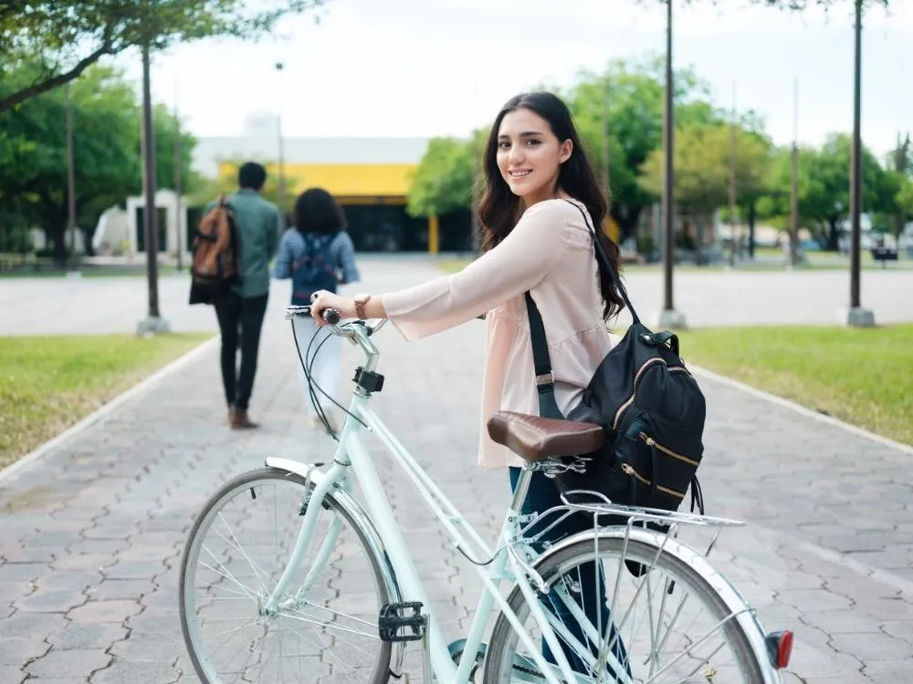 Renting out a bike or scooter on campus