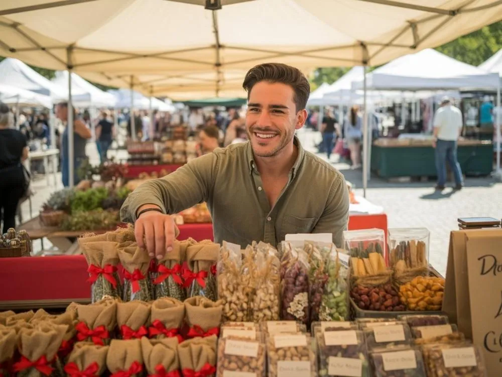 Selling gift bundles at farmers market