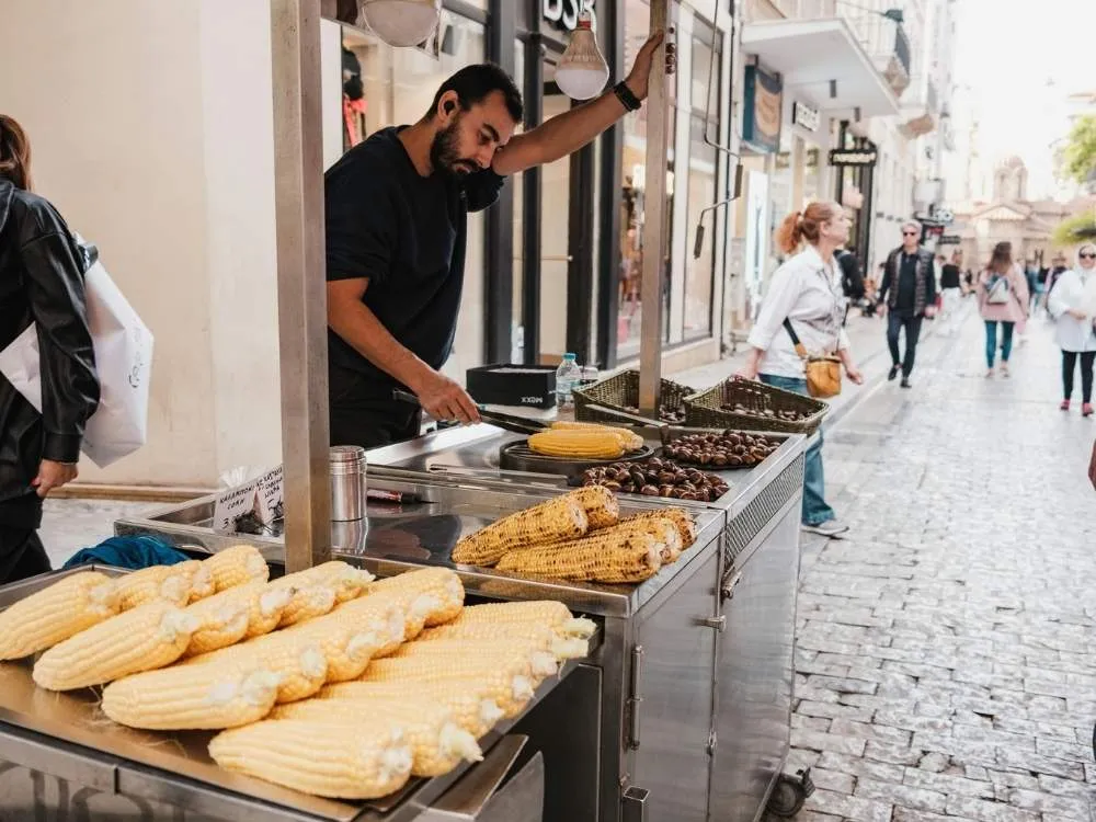 Street food or quick meal sales