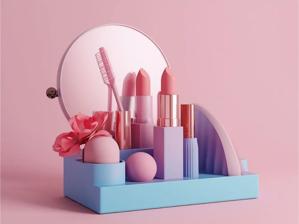3D printed makeup organizer