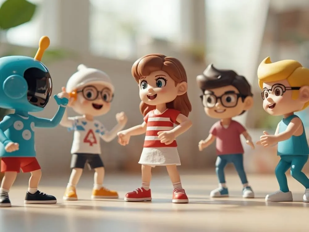 3D printed toy figurines