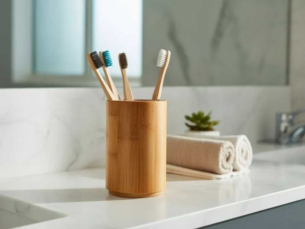Bamboo Toothbrush Holder