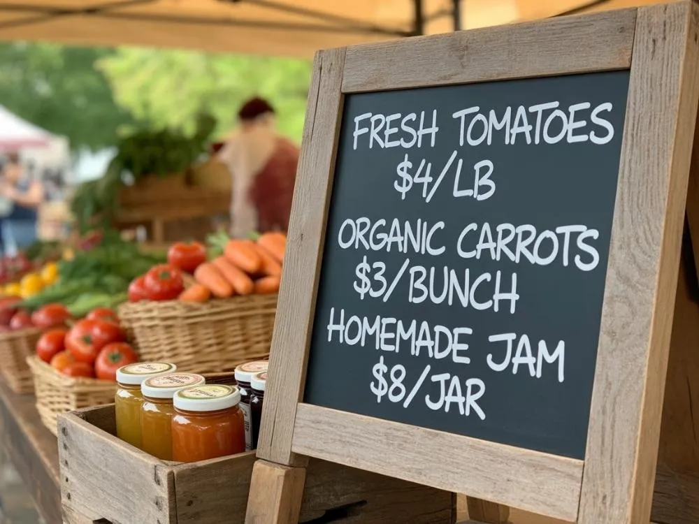 Chalkboard Pricing Signs for Vendor Booths