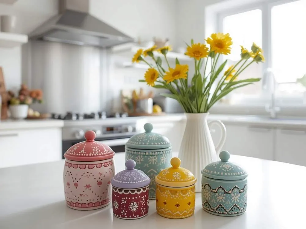 Clay Mini Storage Jars