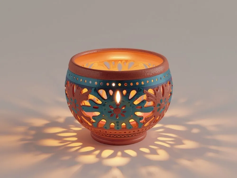 Clay Tea Light Holder