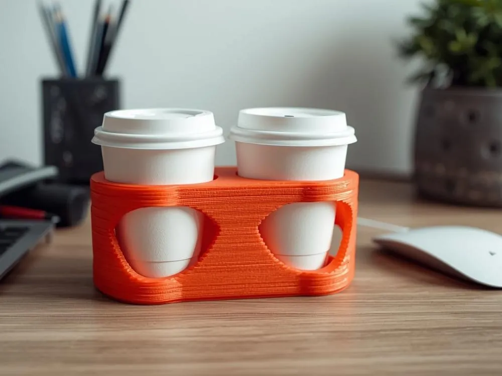3D printed cup holder for desks