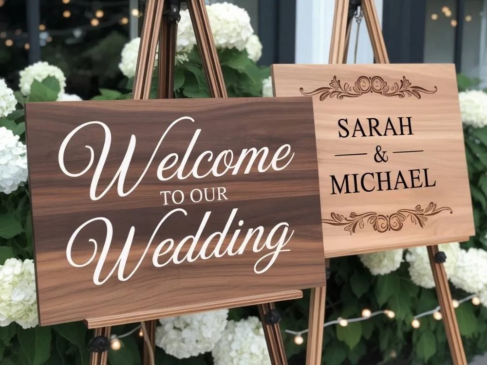 Engraved Wedding Signs