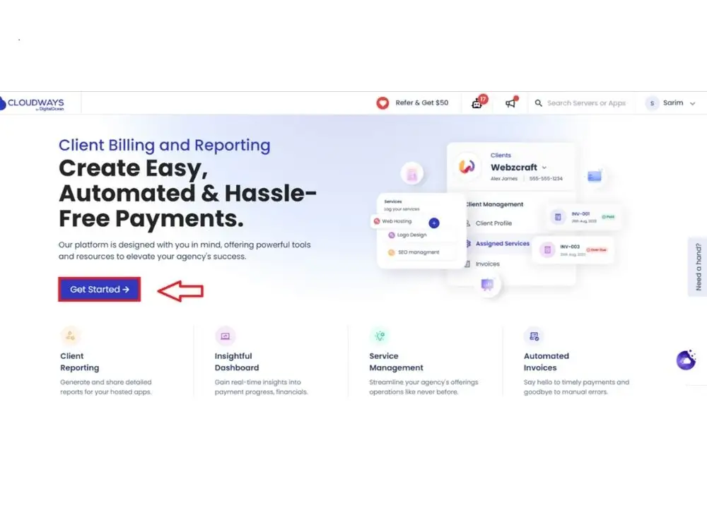 Hit Get Started