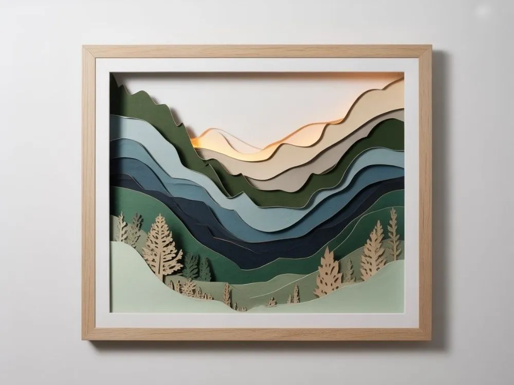 Layered Paper Wall Art