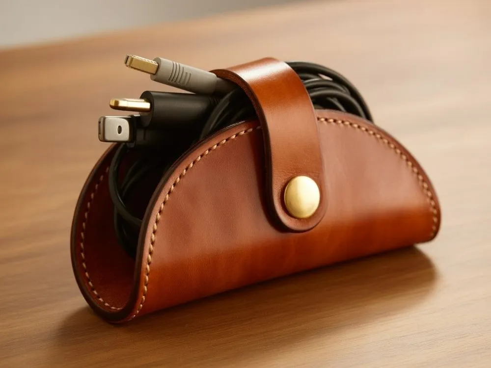 Leather Cord Taco Organizer