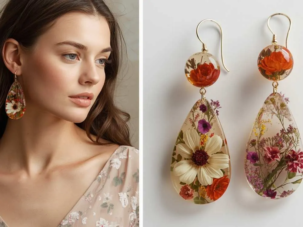 Pressed Flower Earrings