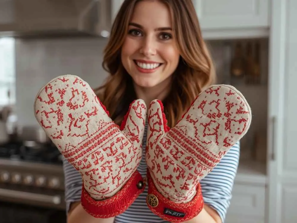 sewn oven mitts