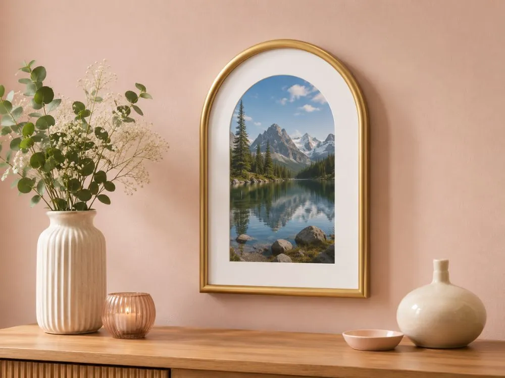 Arch-Shaped Picture Frame
