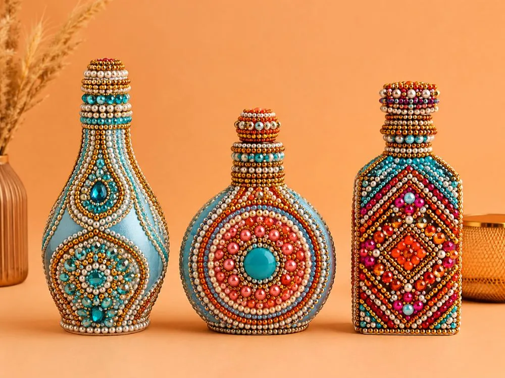 Beaded Decorative Bottles