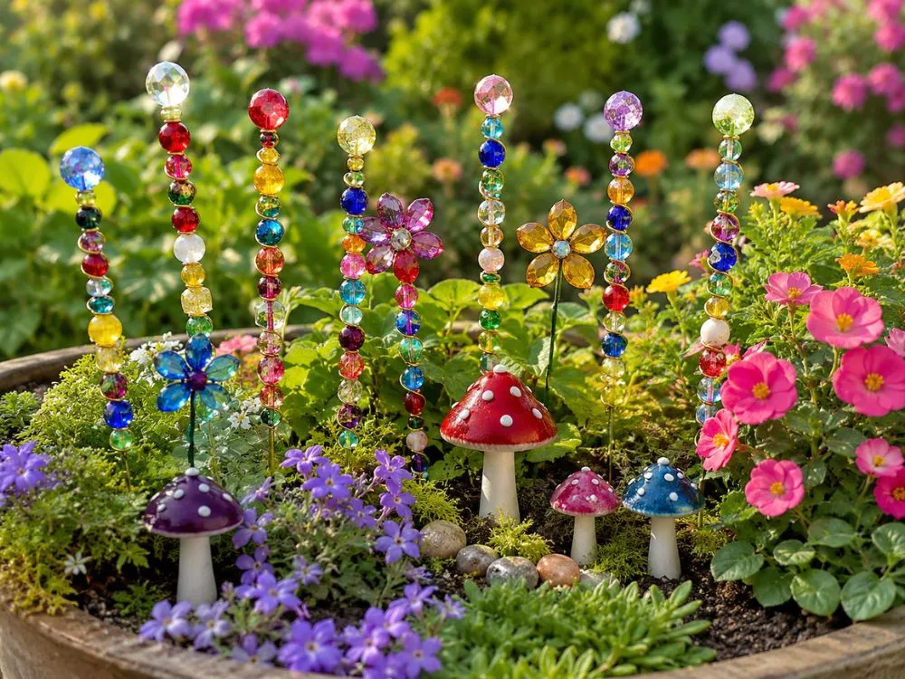 Beaded Fairy Garden Decor