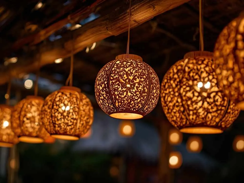 Coconut Shell Hanging Lanterns