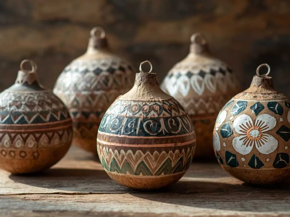 Coconut Shell Painted Ornament