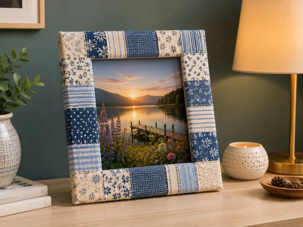 Fabric Scrap Mosaic Frame