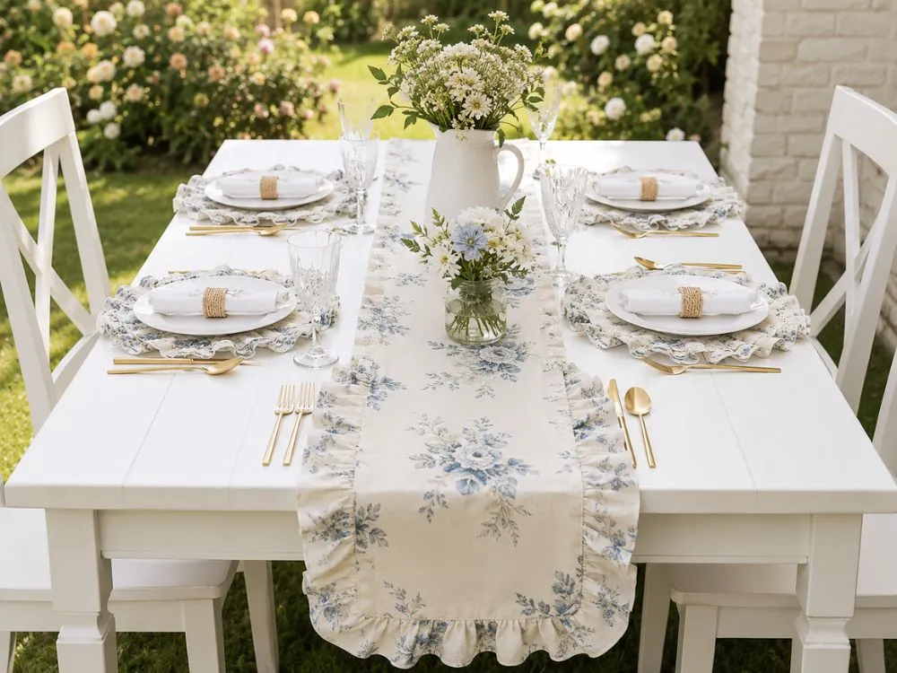 Farmhouse Linen Table Runner Set