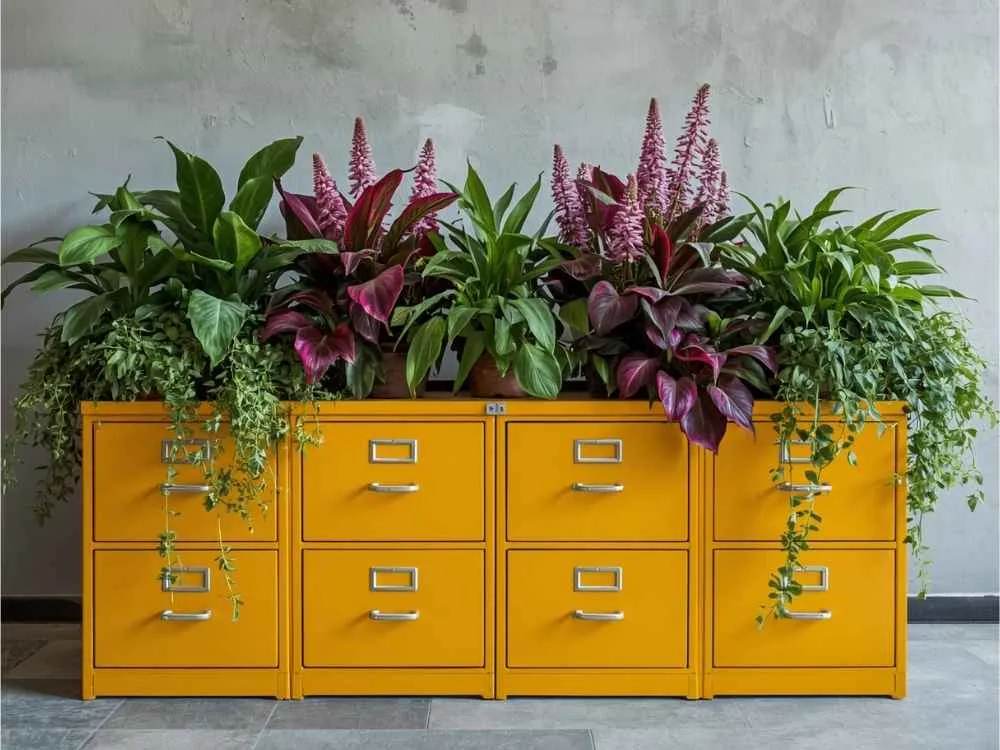 Filing Cabinet Planter Stand