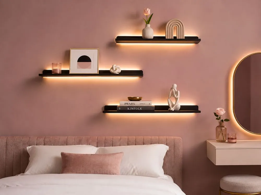 LED Floating Shelves
