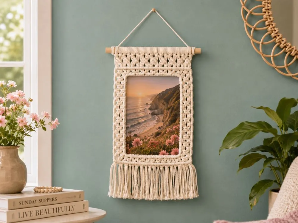 Macrame Picture Frame
