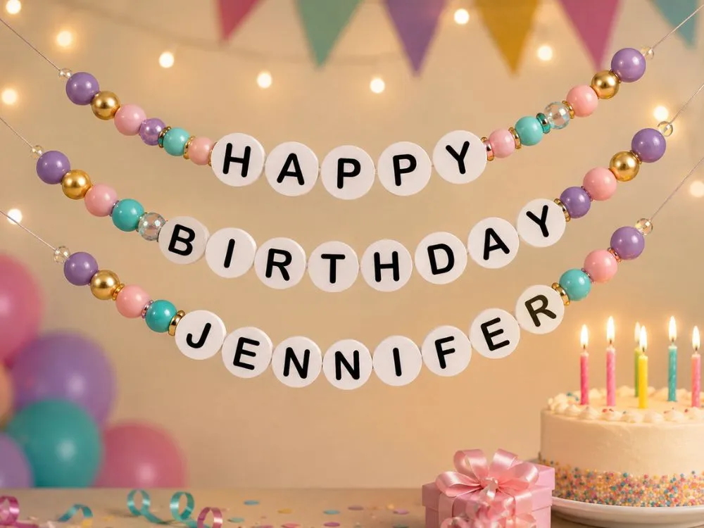 Personalized Bead Name Garland