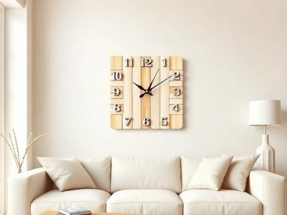 Popsicle Stick Decorative Clock