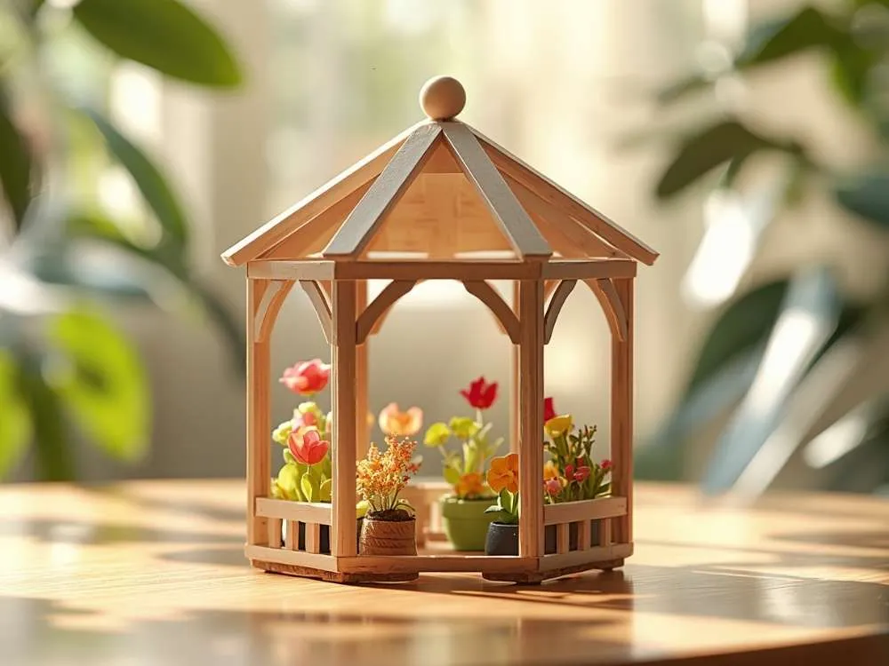 Popsicle Stick Miniature Gazebo