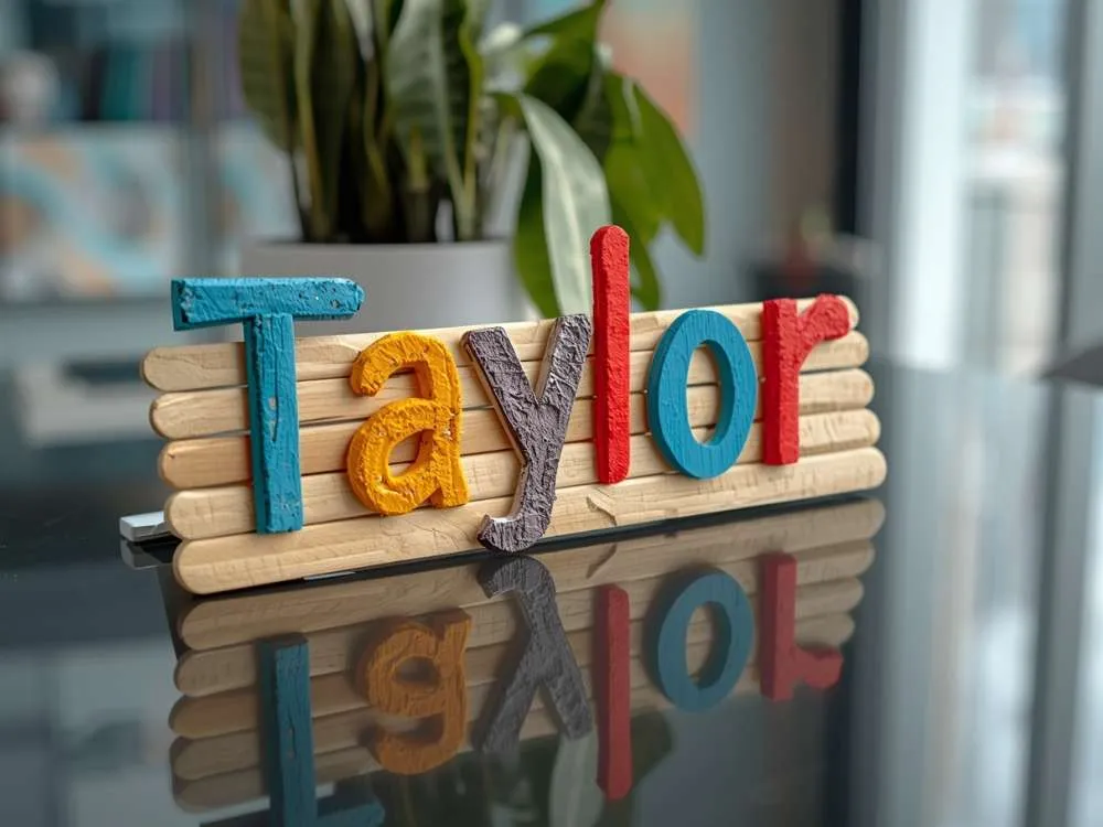 Popsicle Stick Nameplate