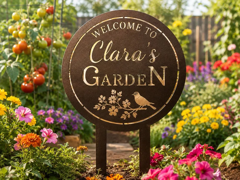 Rustic Garden Sign Plaque