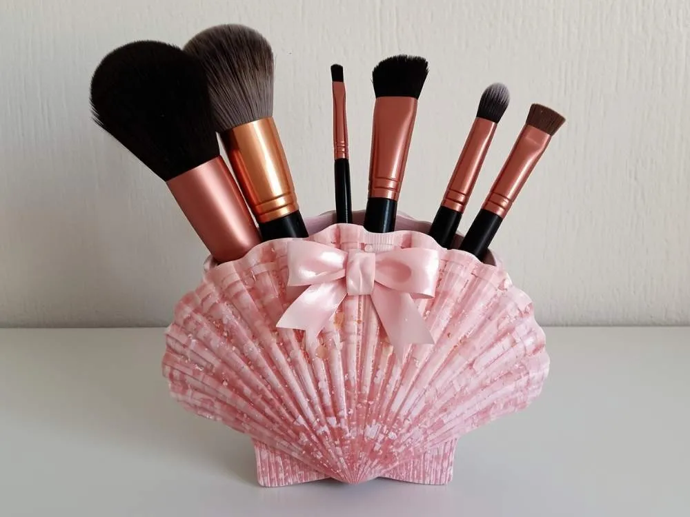 Seashell Cosmetic Brush Holder
