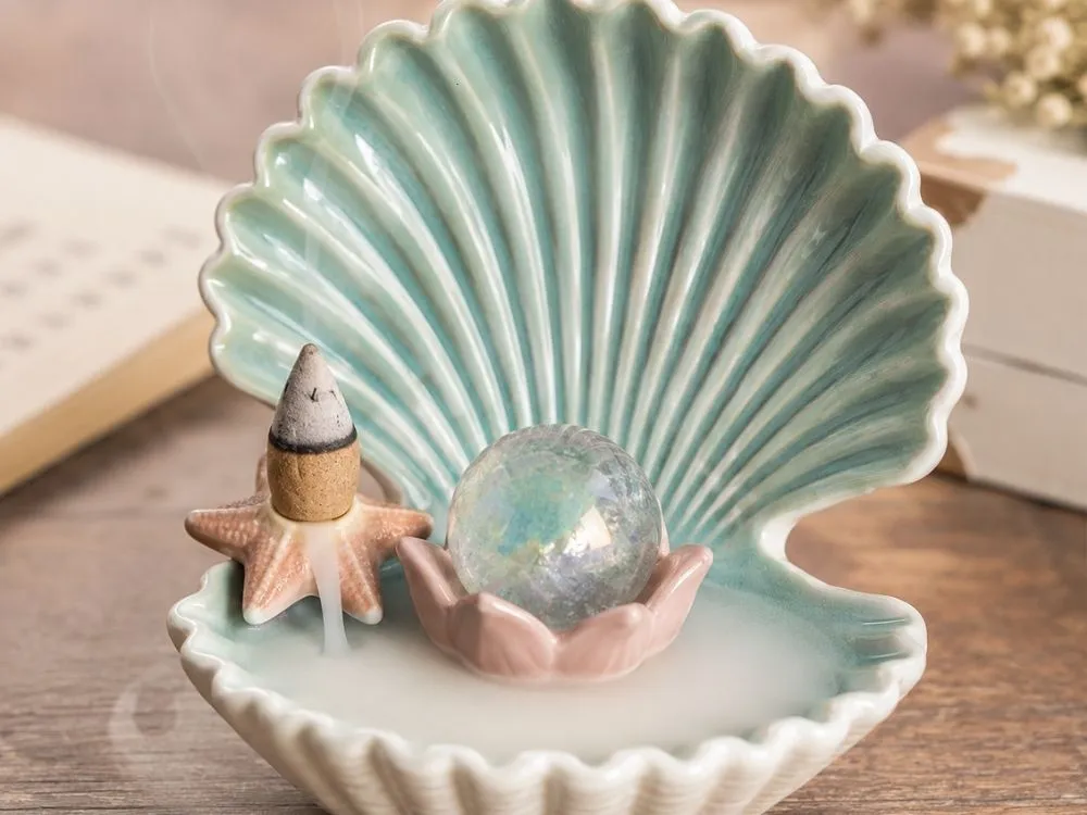 Seashell Incense Cone Burner