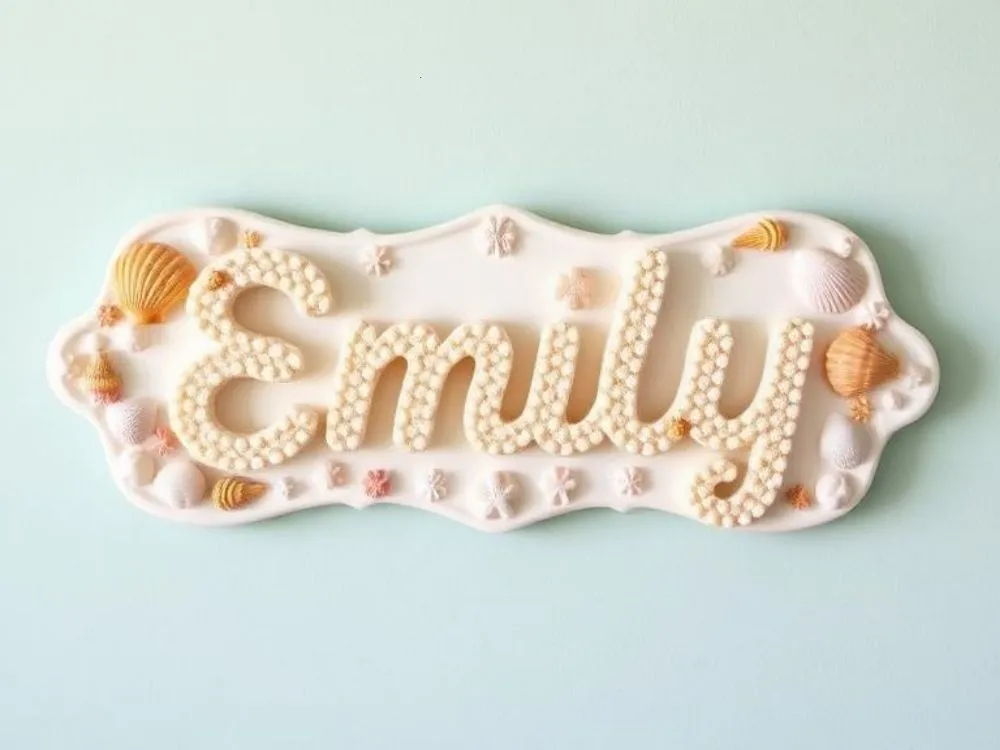 Seashell Nursery Name Plaque