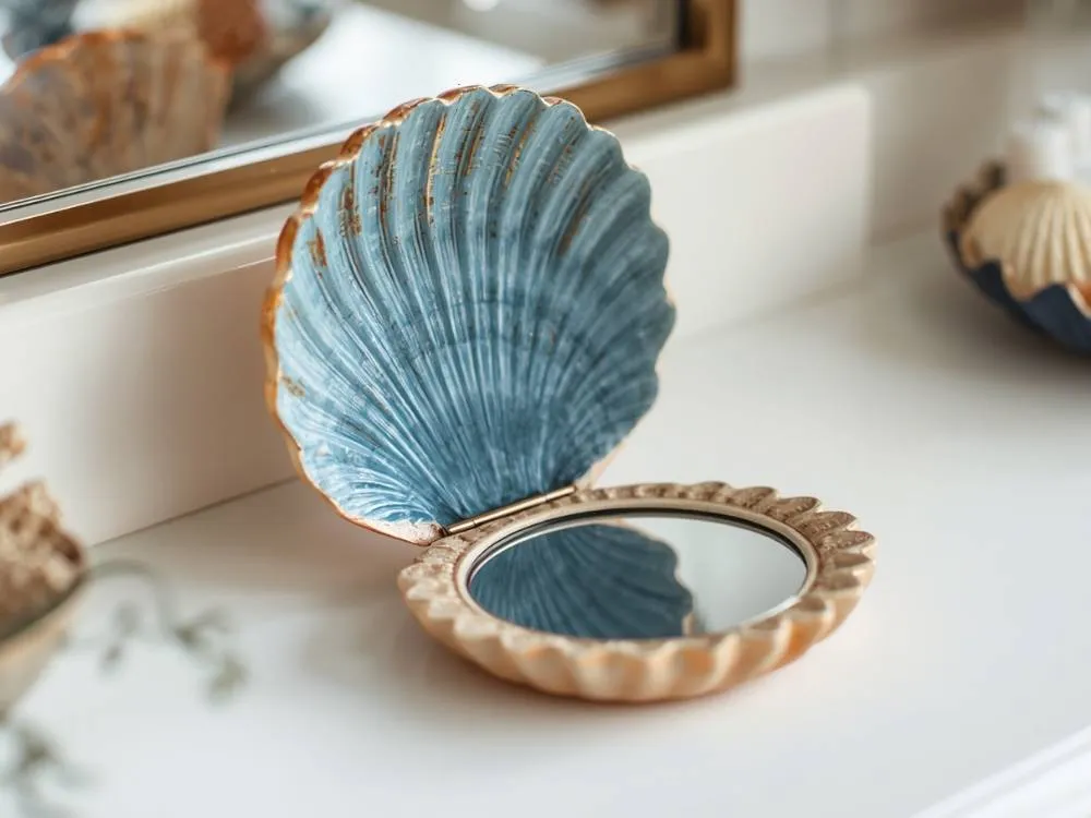 Seashell Purse Mirror