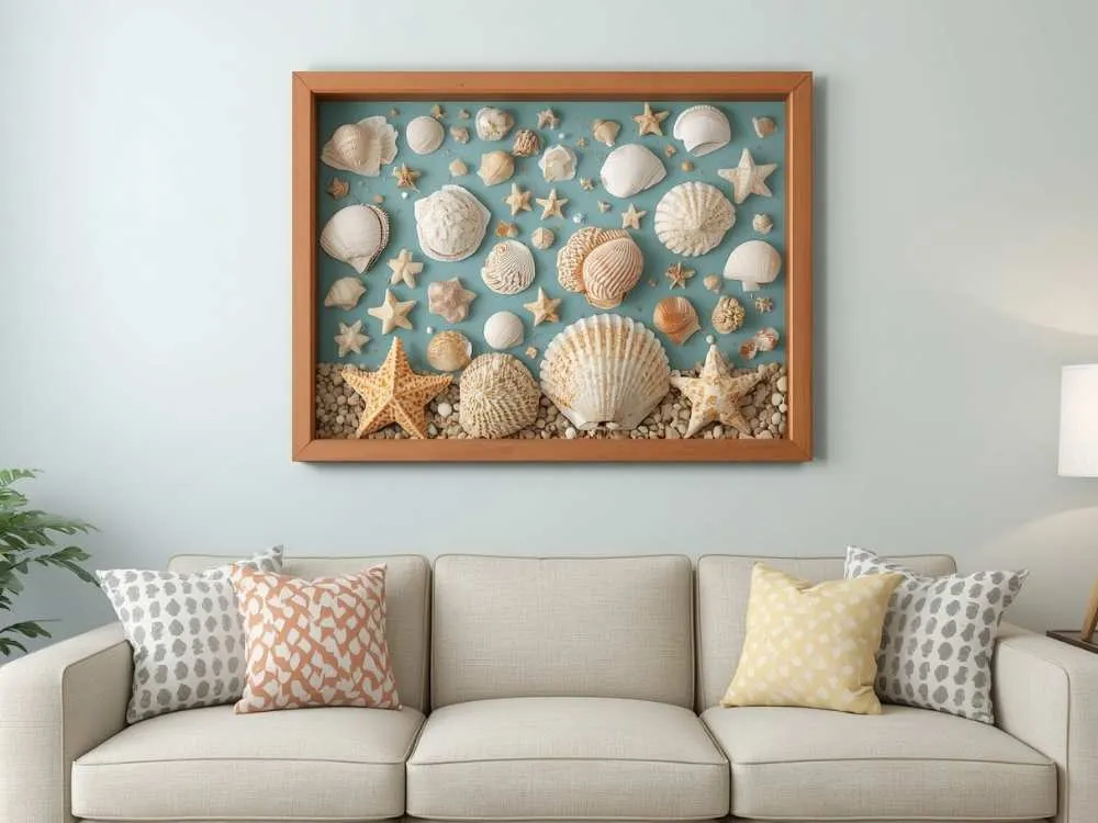 Seashell Shadow Box Art